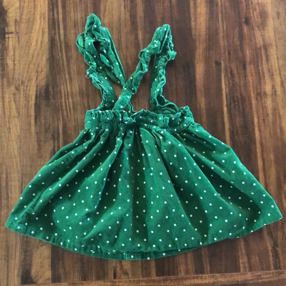 Young Hearts polka dot corduroy overall dress 4T - Picture 5 of 5